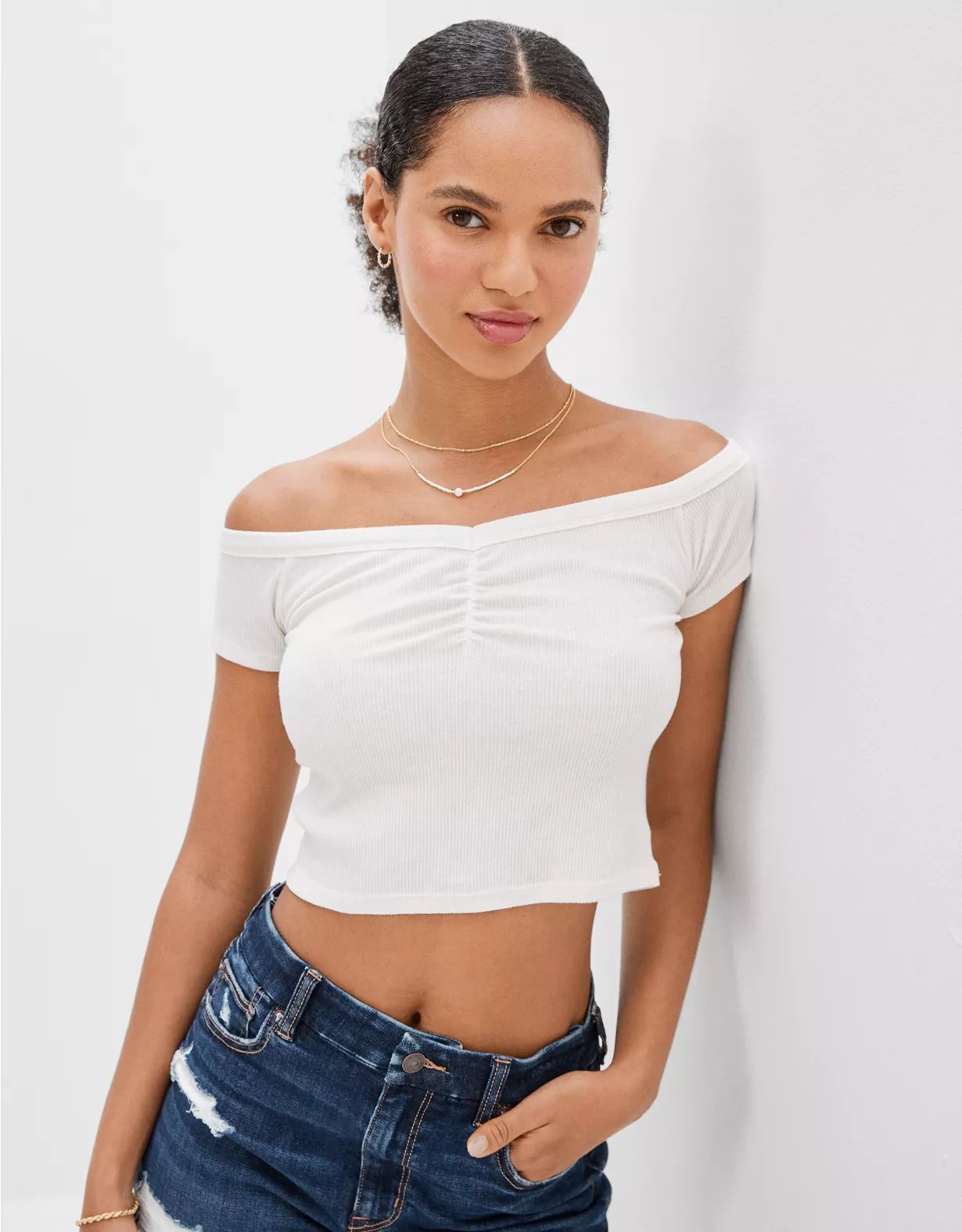 AE Off-the-Shoulder Tee | American Eagle Outfitters (US & CA)