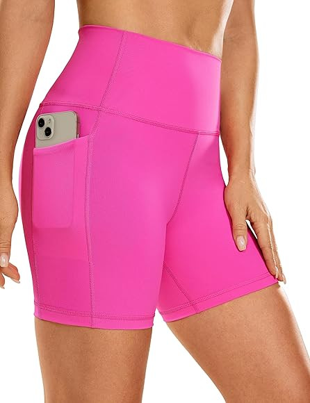 CRZ YOGA Women's Naked Feeling Biker Shorts - 4''/ 5''/ 6''/ 8''/ 10'' High Waisted Yoga Gym Span... | Amazon (US)