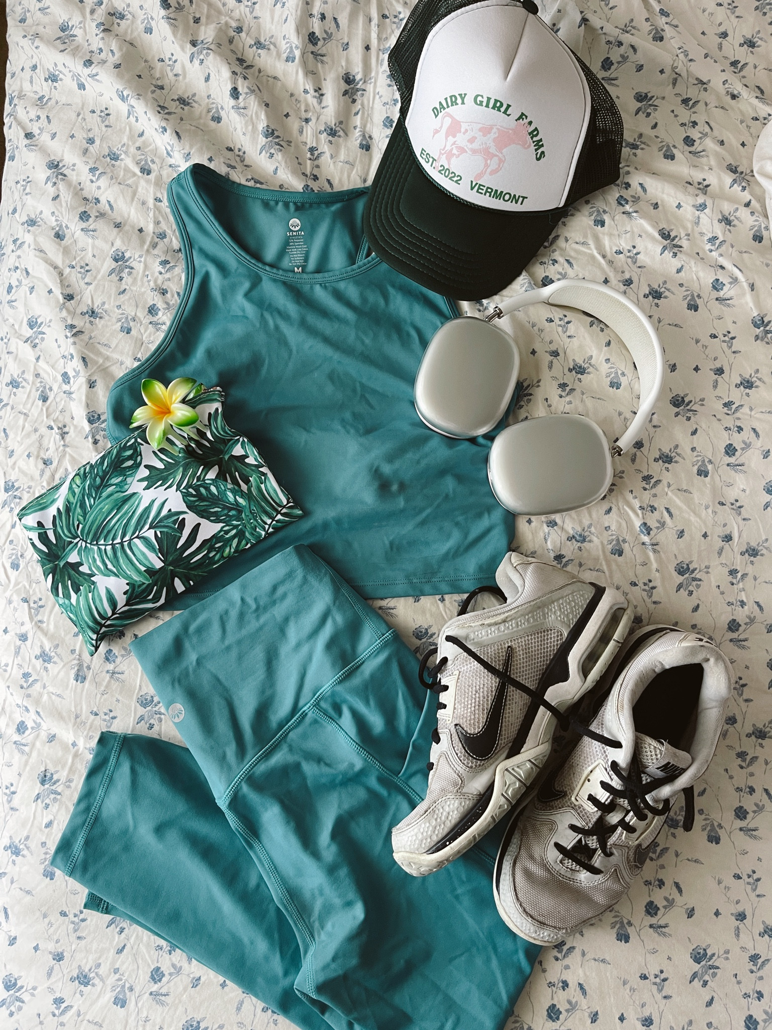 Matching workout set for morning walk. Wearing senita athletics harbor collection. Use code: typeonetypehappy for 15% off. Athleisure blue workout set 

#LTKfindsunder50 #LTKfitness #LTKActive