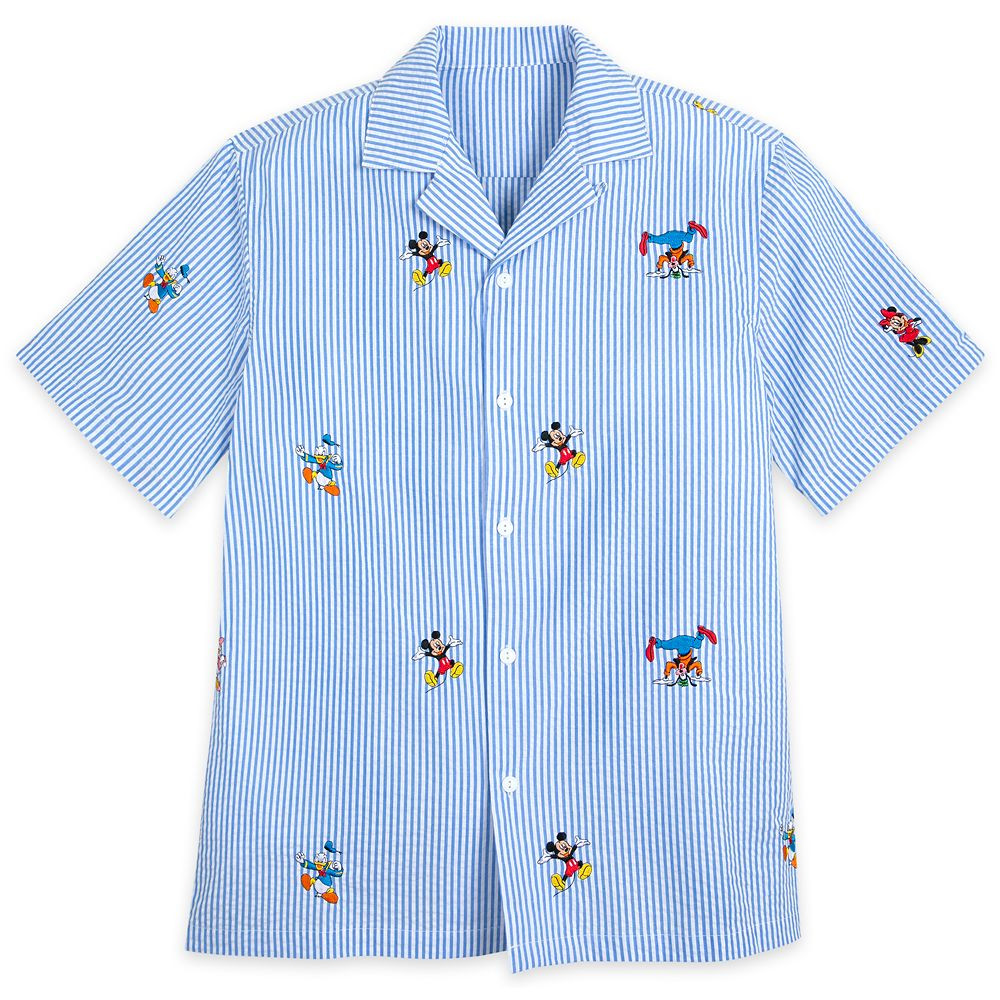 Mickey Mouse and Friends Woven Striped Shirt for Adults | Disney Store