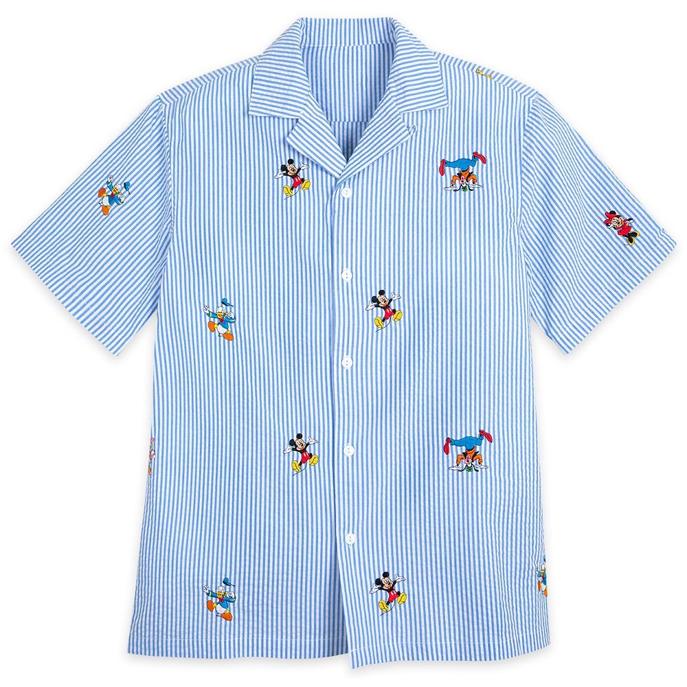 Mickey Mouse and Friends Woven Striped Shirt for Adults | Disney Store