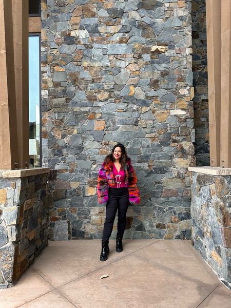 My apres ski uniform because we ski hard and I want to be comfy: insulated joggers, cute sweater, comfy boots, and a fun jacket! Usually add a hat, too! 

#LTKfindsunder100 #LTKHoliday #LTKSeasonal
