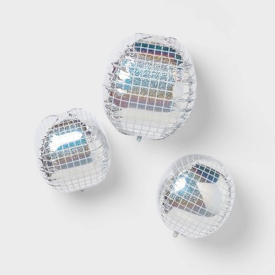 Disco Ball Shaped Foil Balloons 3ct - Spritz™ | Target