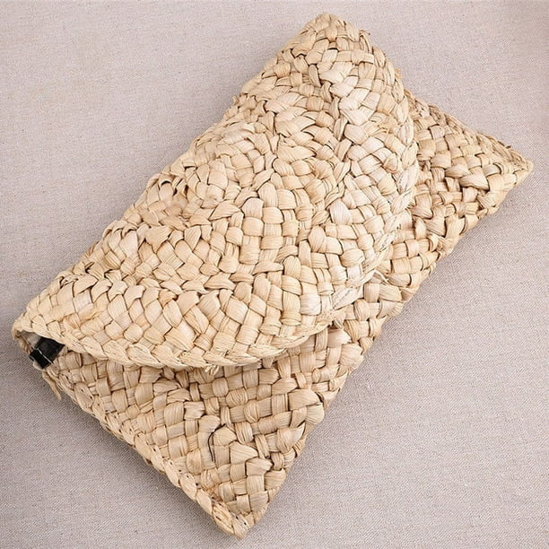 Fashion Handmade Rattan Woven Handbag Straw Knitted Messenger Bag Bohemian - Walmart.com | Walmart (US)