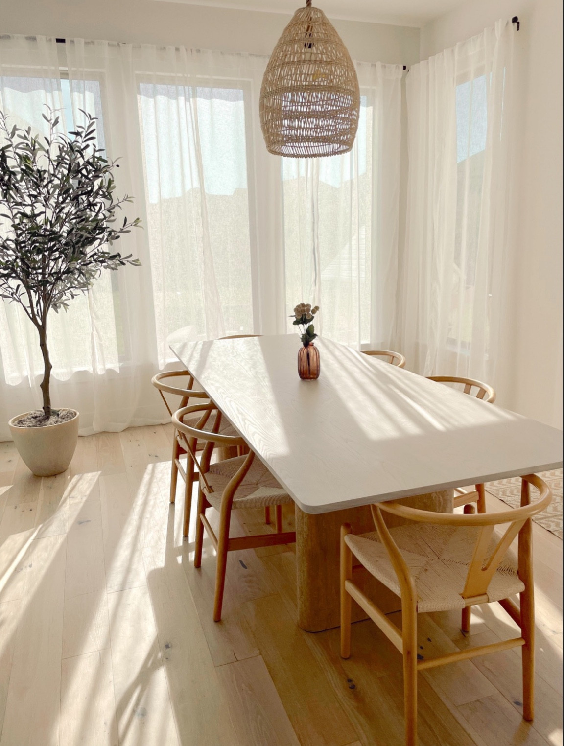 Home decor. Faux olive tree. Table. Wishbone chairs. 

#LTKstyletip #LTKFind #LTKhome