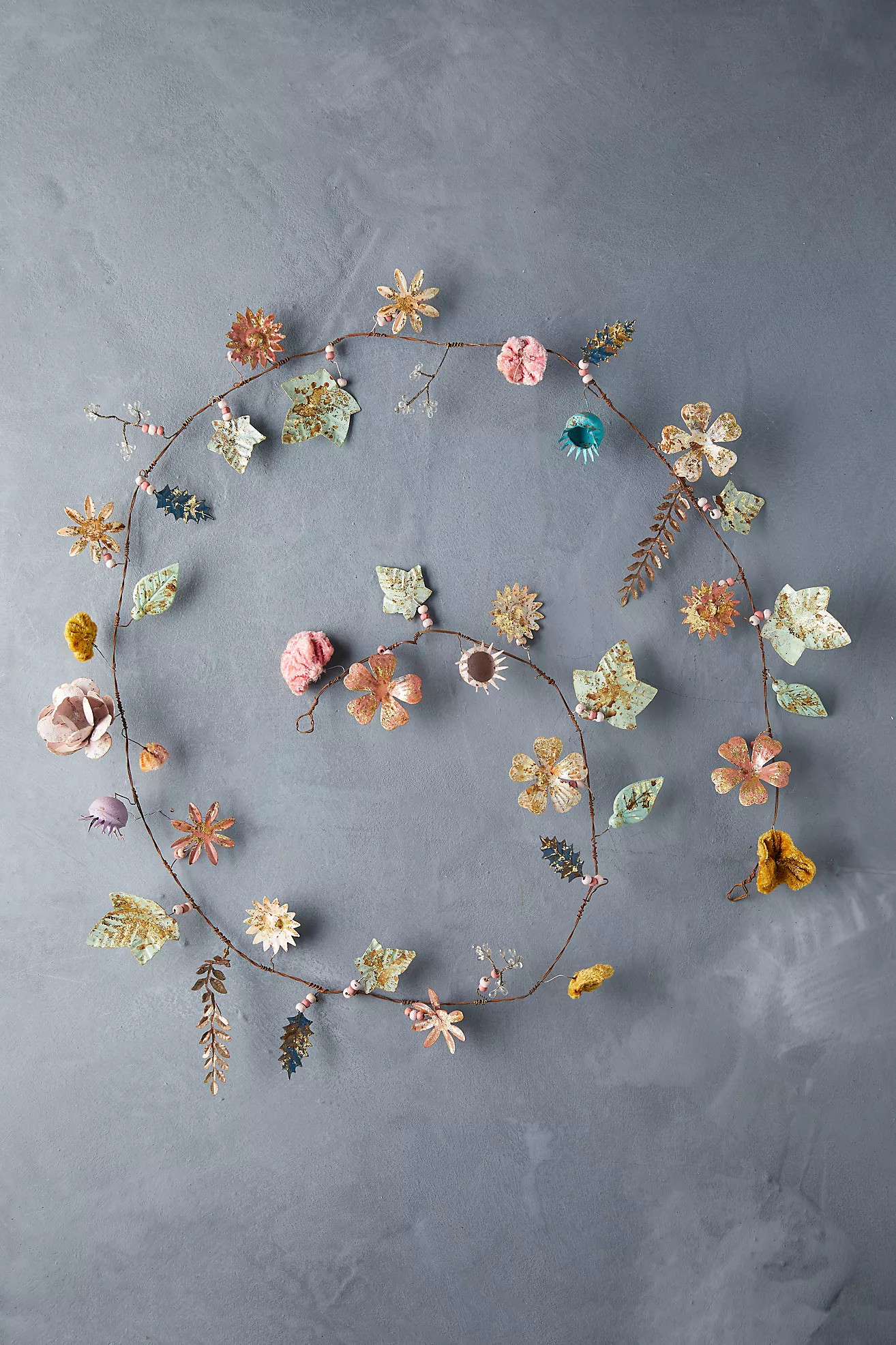 Gilded Botanicals Iron + Velvet Garland, Small | Anthropologie (US)