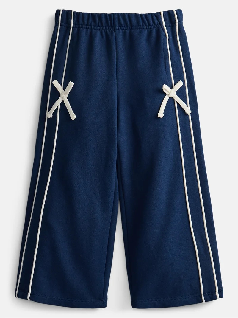 Wonder Nation Toddler Girls Track Pants with Bows, Sizes 18M-5T | Walmart (US)