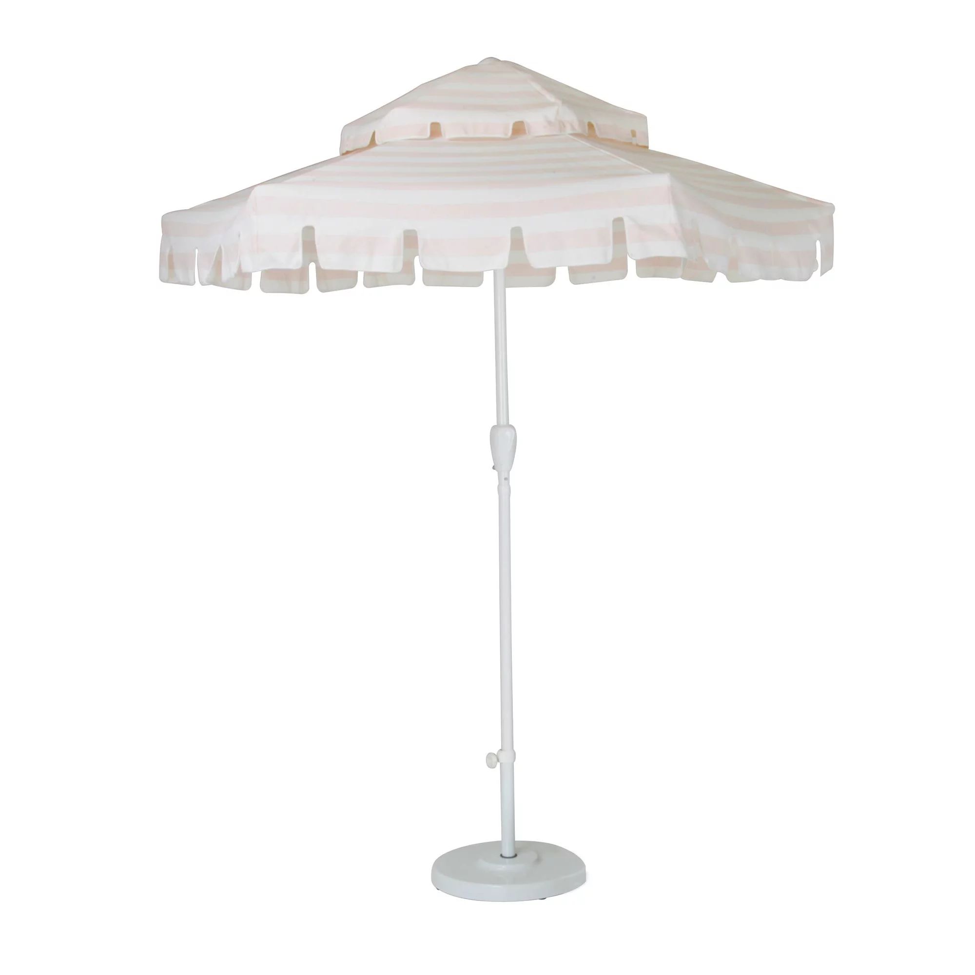 Novogratz Poolside Gossip Collection, Connie Outdoor Umbrella, Rosewater and White Stripes | Walmart (US)