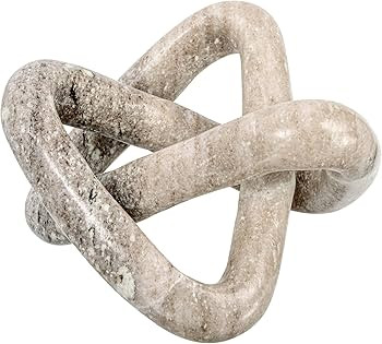 Creative Co-Op Modern Marble Link Knot, Beige Accent Decor | Amazon (US)