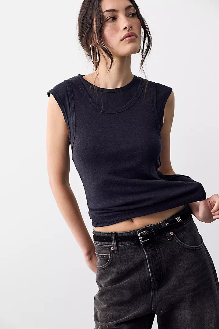 We The Free Tinsley Twofer Short Sleeve Top | Free People (Global - UK&FR Excluded)