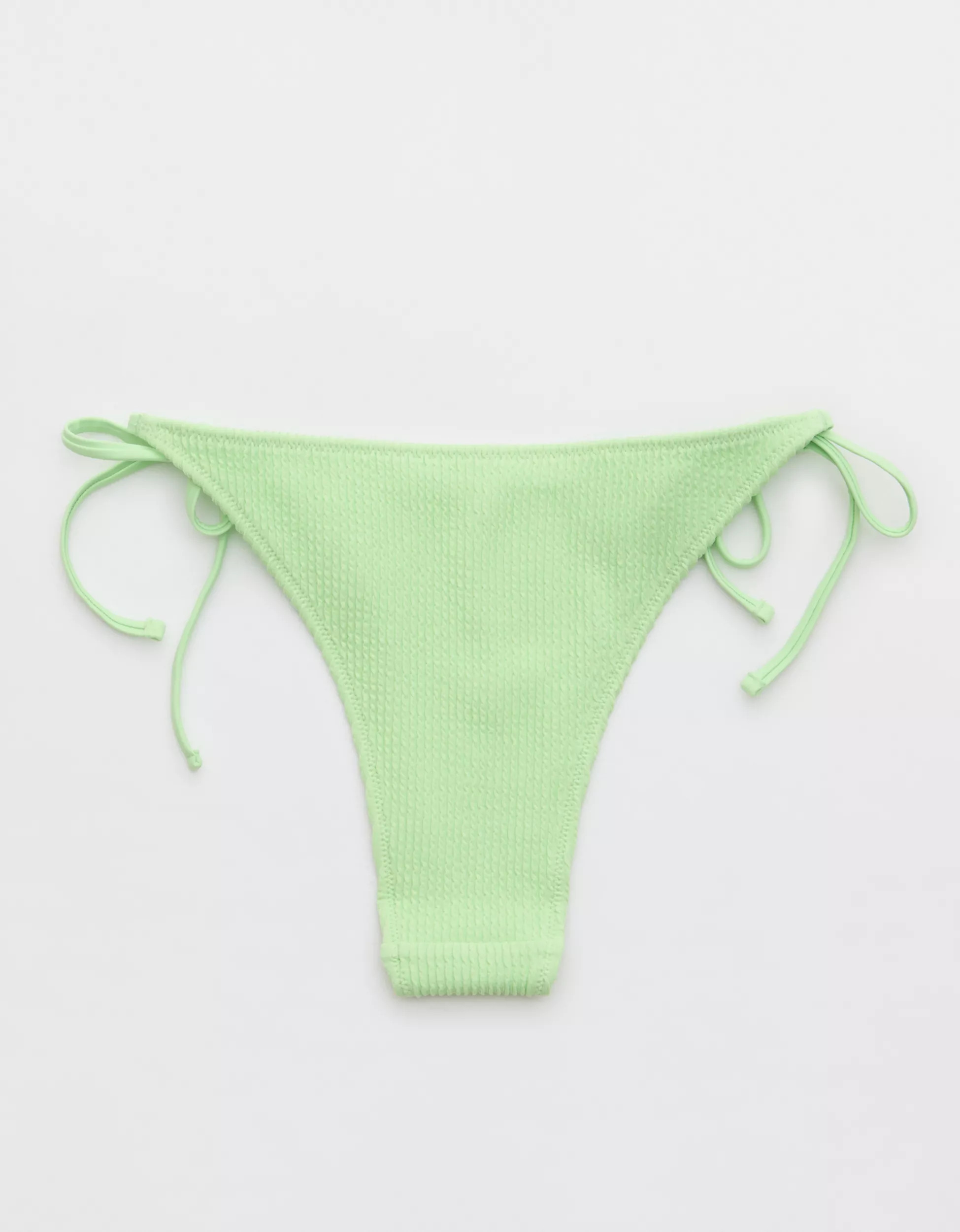 Aerie Crinkle Cheekiest Tie Bikini Bottom | Aerie
