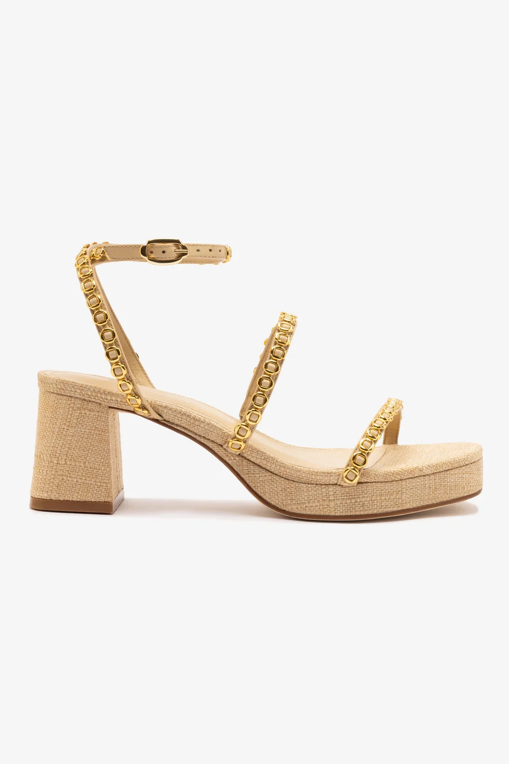Gio Milanina Sandal In Beige Raffia | Larroude