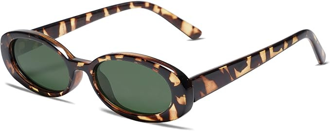 VANLINKER Polarized Retro Oval Sunglasses for Women and Men Small 90s Style VL9580 | Amazon (US)