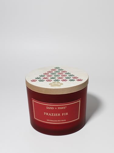 Sand + Paws Scented Candle - Frazier Fir - Additional Scents and Sizes –Luxurious Air Freshening Jar Candles Neutralize pet Odors and Enhance Home décor – 100% Cotton Lead-Free Wicks - 12 oz | Amazon (US)