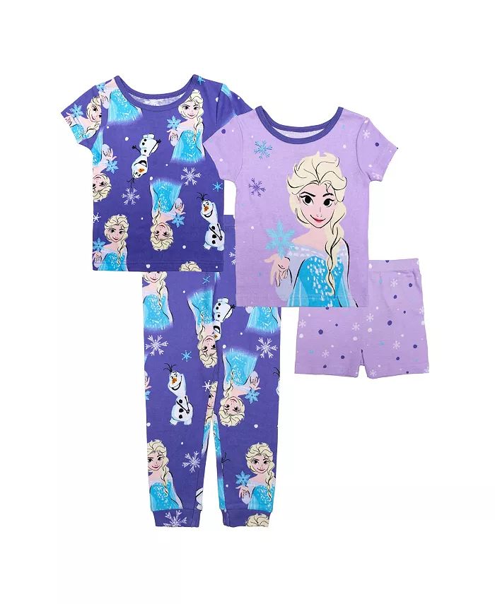 Toddler Girls Cotton 4 Piece Pajama Set | Macy's