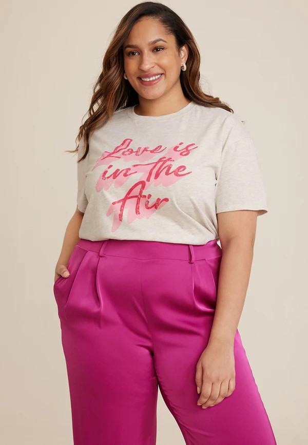 Plus Size Love Is In The Air Graphic Tee | Maurices