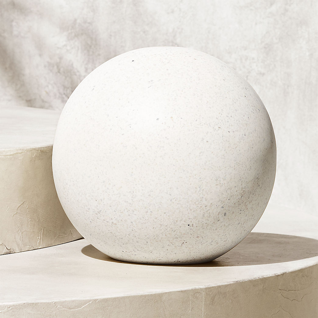 Playa Ivory Terrazzo Indoor/Outdoor Ball Small + Reviews | CB2 | CB2