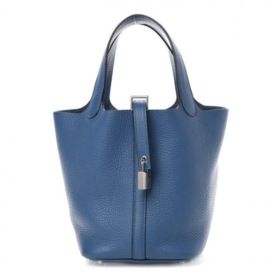 HERMES

Taurillon Clemence Picotin Lock 18 PM Bleu Agate | Fashionphile