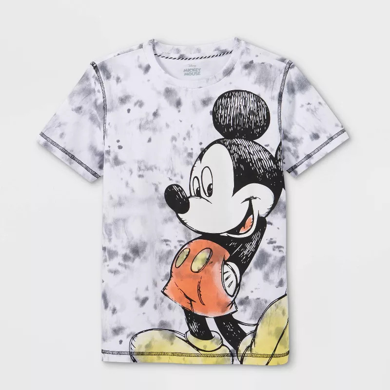 Boys' Disney Mickey Mouse Short Sleeve Graphic T-Shirt - Black/White | Target