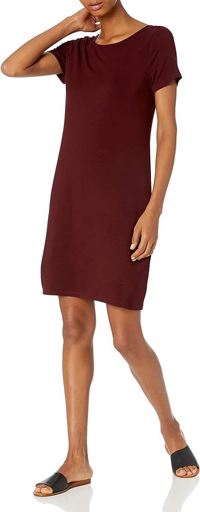 Amazon Essentials Women's Jersey Standard-fit Ballet-Back T-Shirt Dress (Previously Daily Ritual) | Amazon (US)
