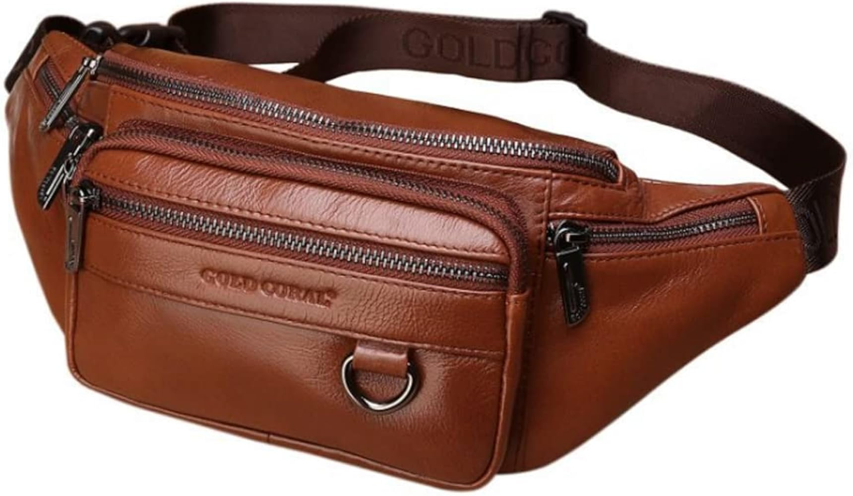 Leather Fanny Pack Waist Bag for Men Women Outdoor Travel Walking Hiking Camping Phone Pouch Wall... | Amazon (US)