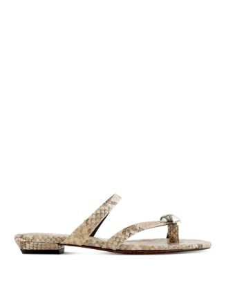 Women's Mila Embossed Leather Slide Sandals | Bloomingdale's (US)