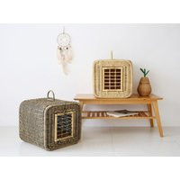 Rattan Pet Carrier Small Dog Cat Guinea Pig House | Etsy (US)