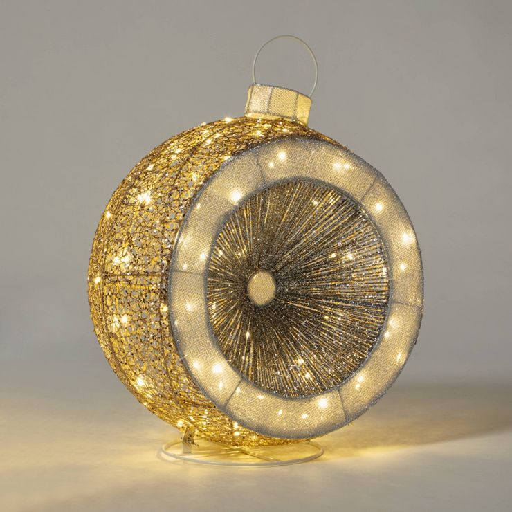24" LED Gold Mesh Fabric Ornament Christmas Novelty Sculpture Light - Wondershop™ | Target
