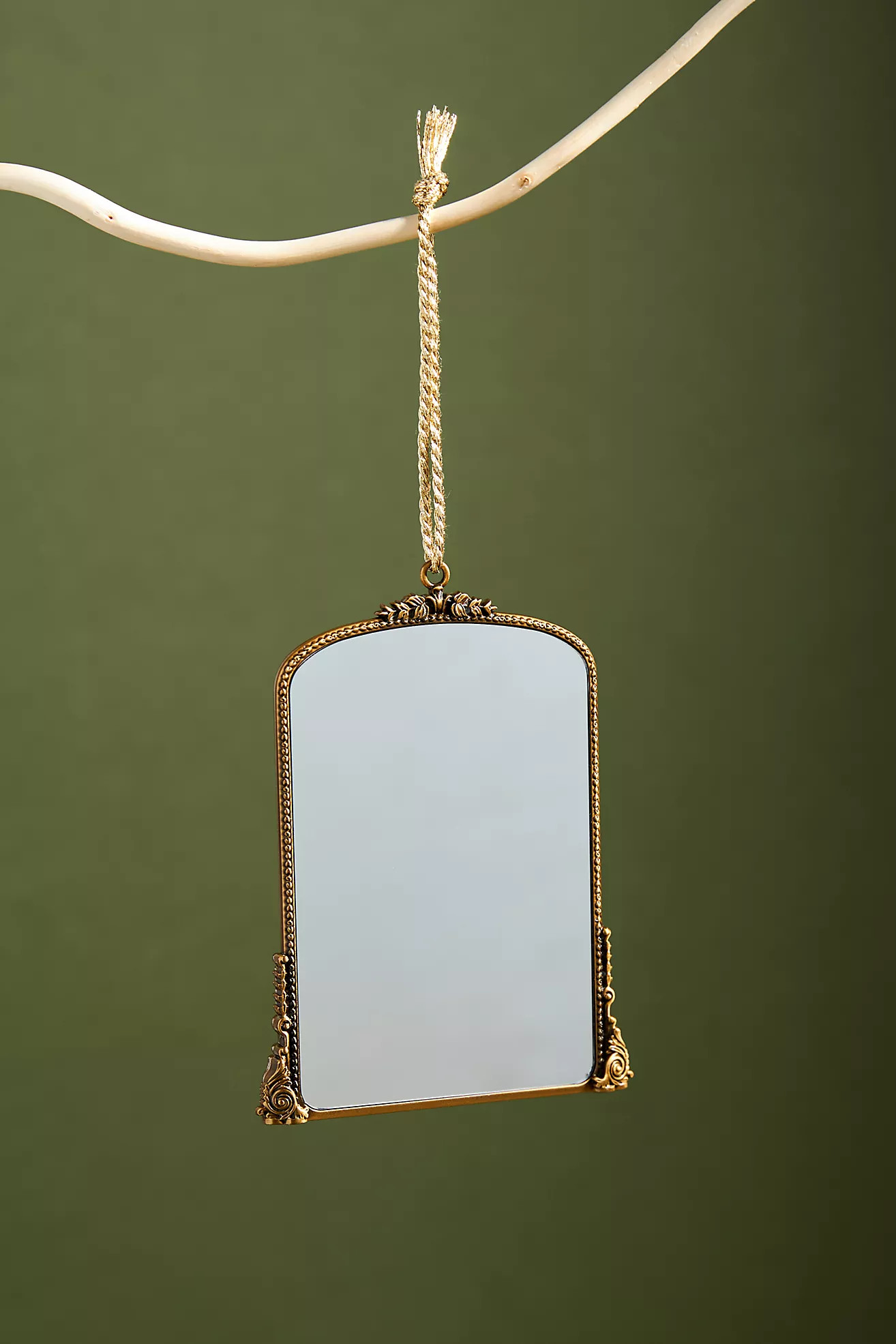 Gleaming Primrose Mirror Ornament | Anthropologie (US)