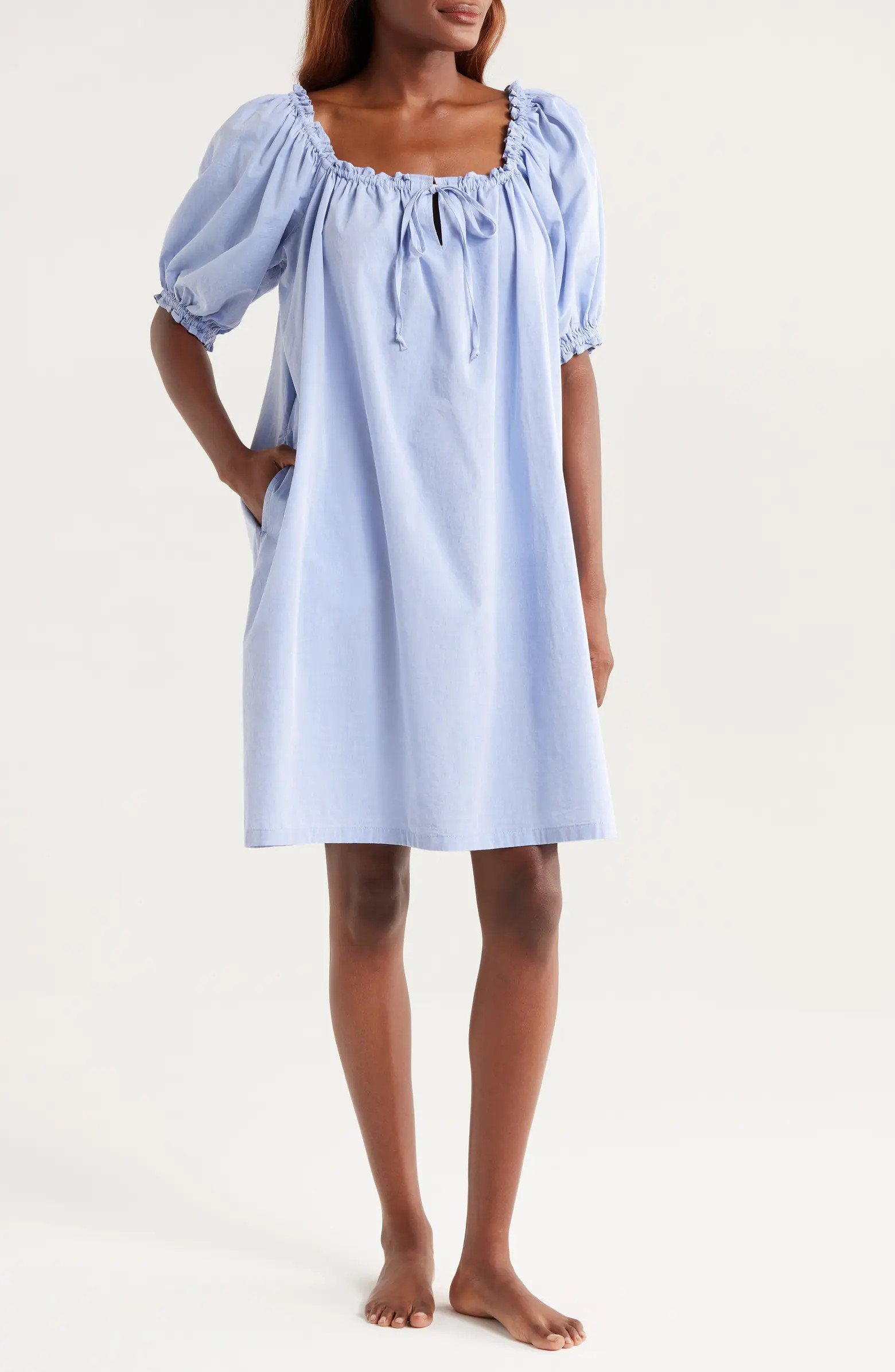 Nordstrom Tie Front Cotton Nightgown | Nordstrom | Nordstrom