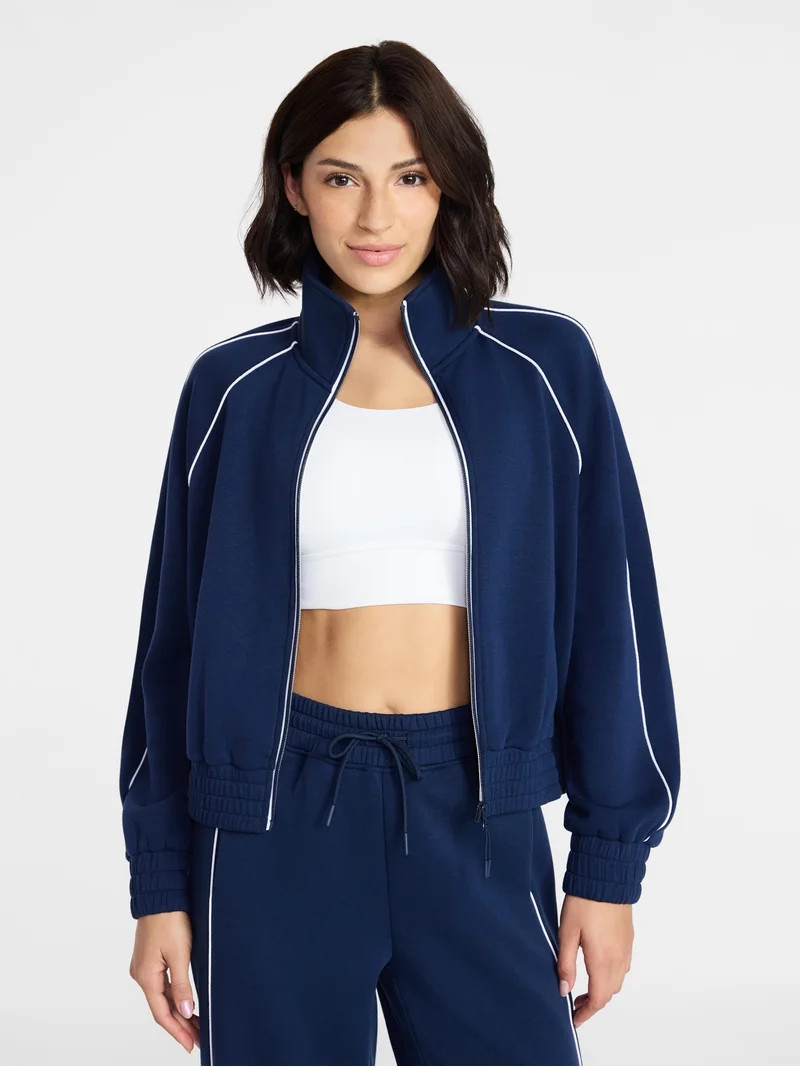 Avia Women's ScubaKnit Track Jacket, Sizes XS-XXXL | Walmart (US)