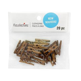 Mini Walnut Clothespins by Recollections™ | 3mm x 25mm | Michaels® | Michaels Stores