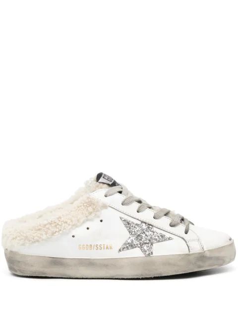 Superstar shearling-lined lace-up trainers | Farfetch (US)