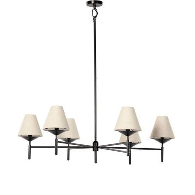 Dodie Jet Black Iron Chandelier | Scout & Nimble