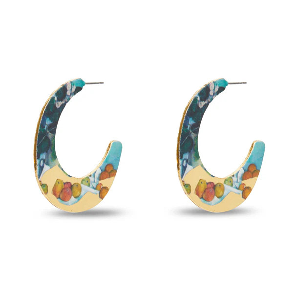 GOLD THE MET X LELE CEZANNE ARCHER ROUND HOOP EARRINGS | LELE SADOUGHI