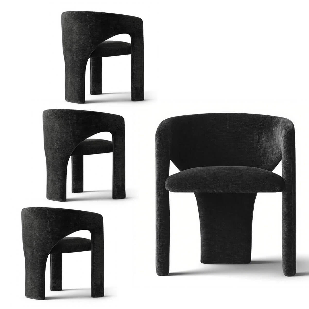 Modern Upholstered Barrel Dining Chair With Arm (Set of 4) | Wayfair North America