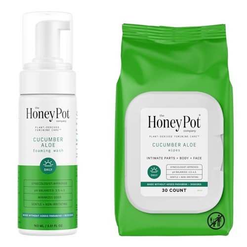 The Honey Pot Company - Feminine Wash & Feminine Wipe Bundle - Includes Ph Balance Feminine Wash and Wipes for Women - Herbal Infused Feminine Care Products - Cucumber Aloe | Amazon (US)