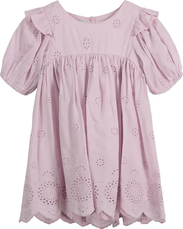 Pippa & Julie Kids' Eyelet Detail Cotton Dress | Nordstrom | Nordstrom