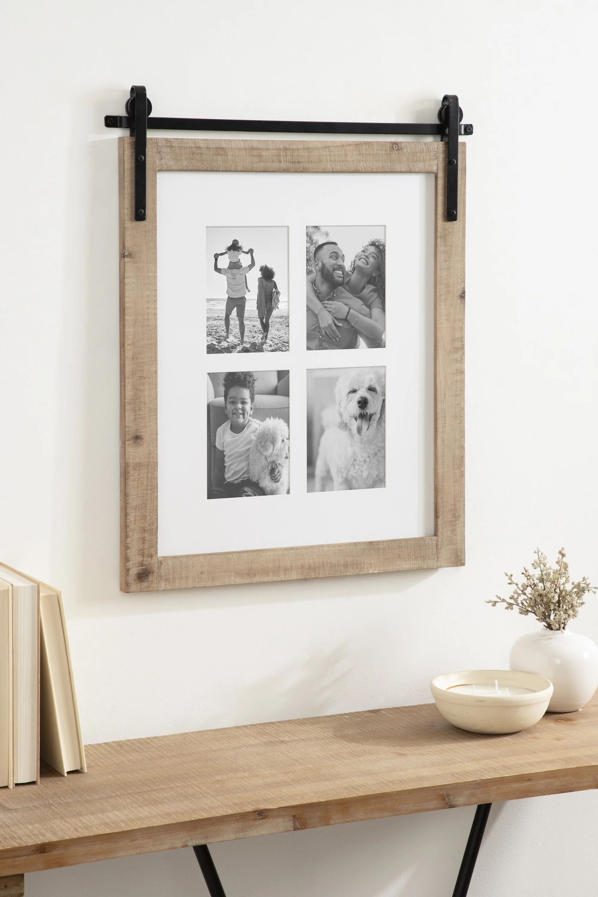 Cates Rustic Brown Solid Wood Wall Picture Frame with Mat | Wayfair North America