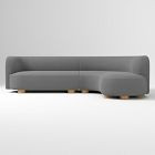 Laurent 2-Piece Wedge Chaise Sectional (111.5") | West Elm CA