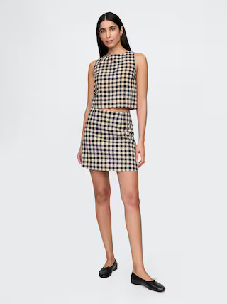 Linen-Blend Mini Skort | Gap (US)