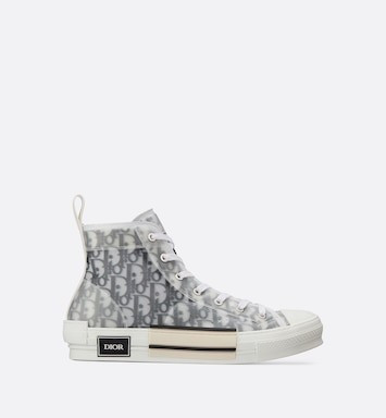 B23 High-Top Sneaker White and Black Dior Oblique Canvas | DIOR | Dior Couture