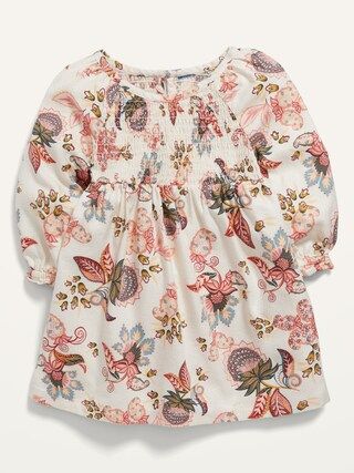 Long-Sleeve Twill Floral Dress for Baby | Old Navy (US)