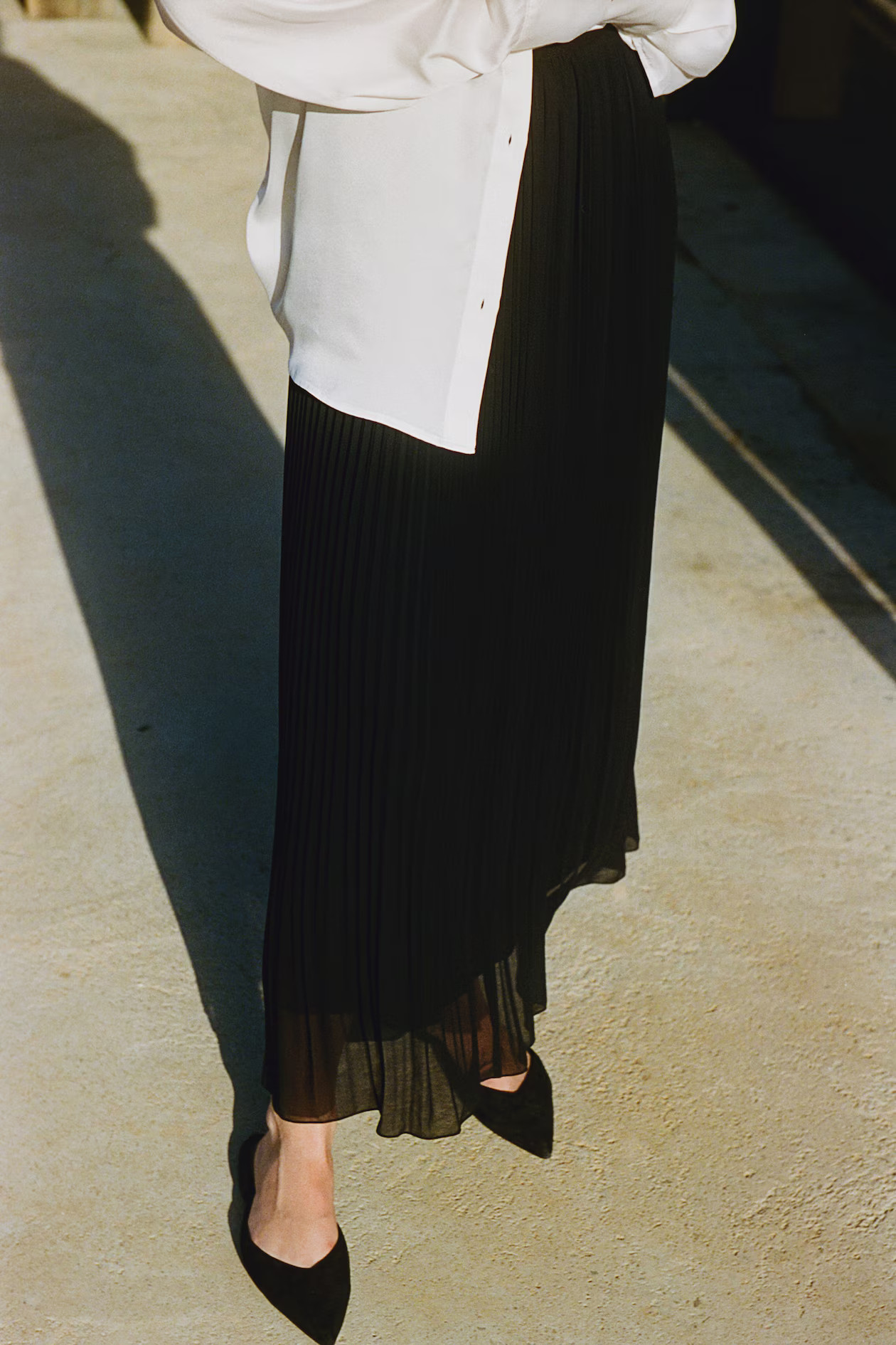 Pleated Chiffon Skirt | H&M (US + CA)