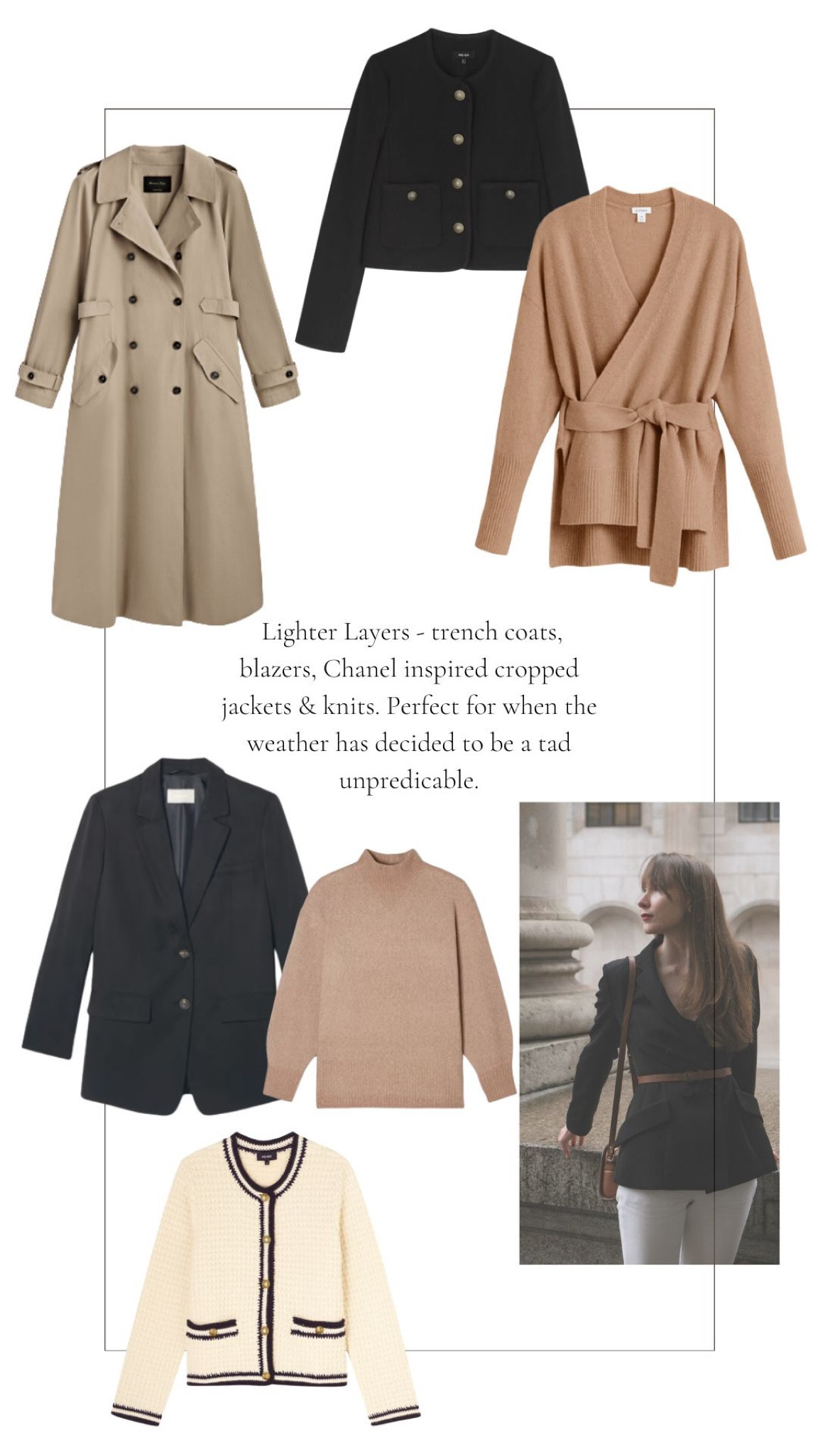 Timeless spring wardrobe staples - lighter layers. 

#LTKSeasonal #LTKstyletip #LTKeurope