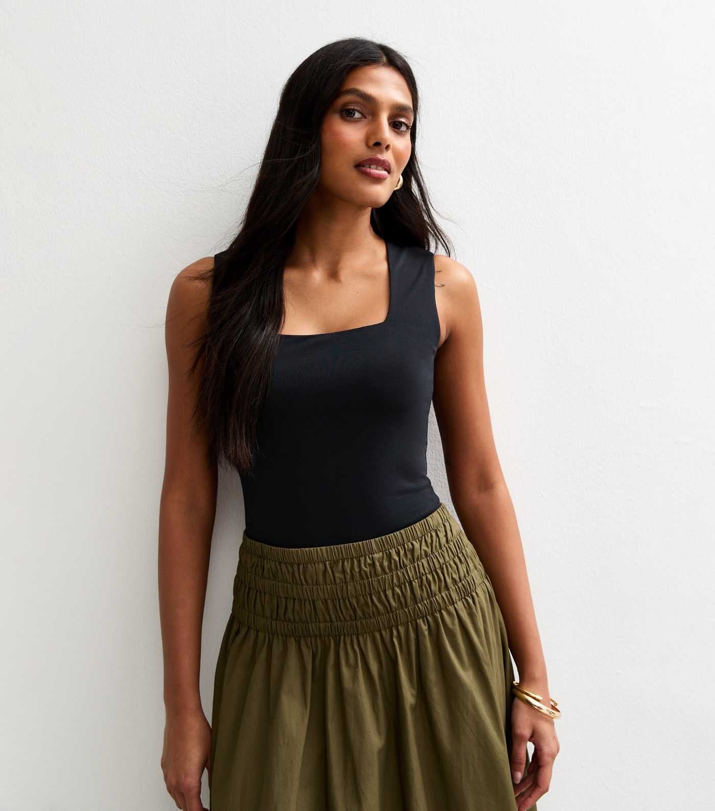 Black Square Neck Bodysuit | New Look | New Look (UK)