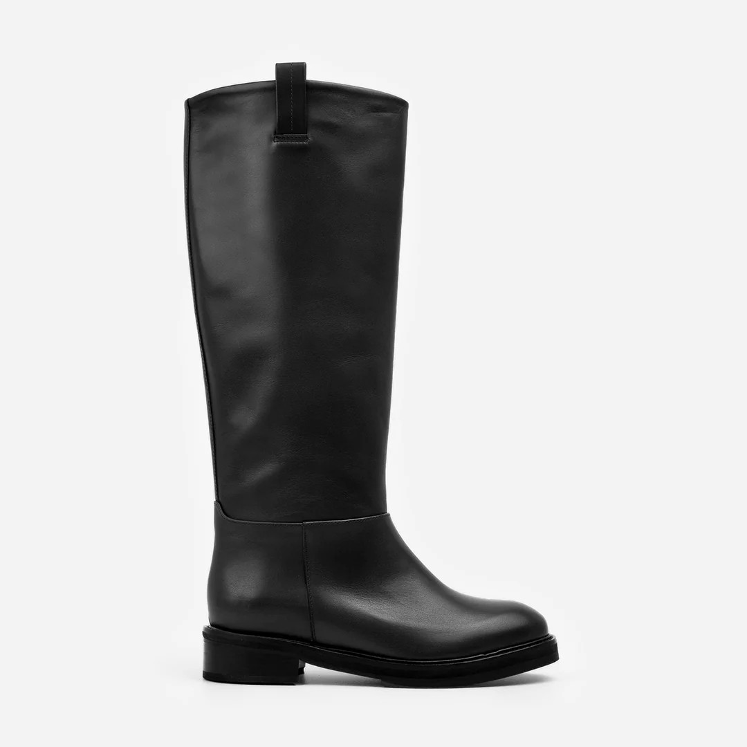 Frances Leather Black | Flattered