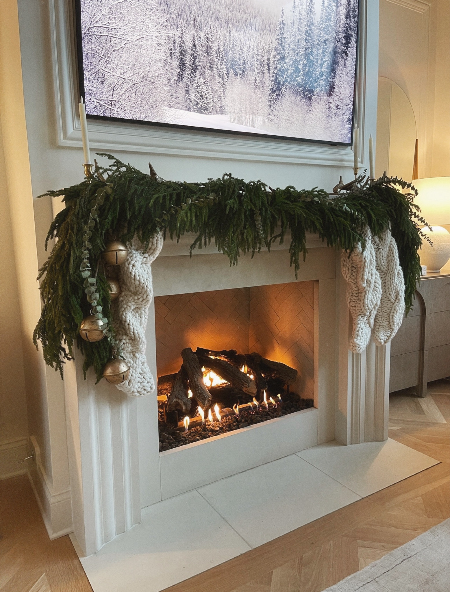 Christmas mantle decor 

#LTKHoliday #LTKSeasonal