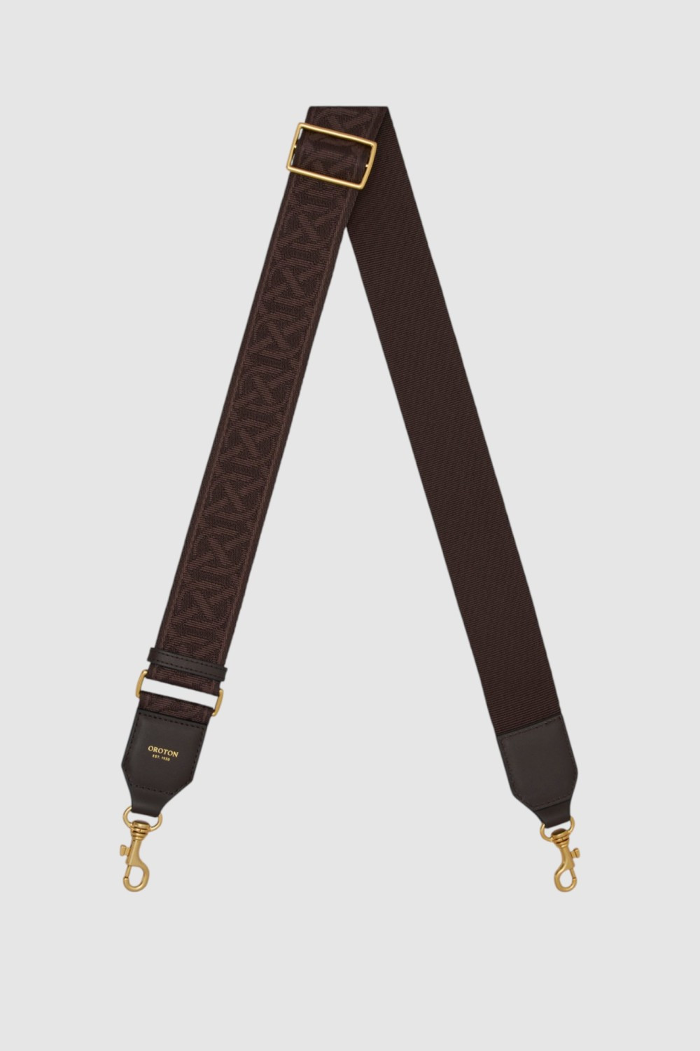 Logo Bag Strap Dark Chocolate | Oroton