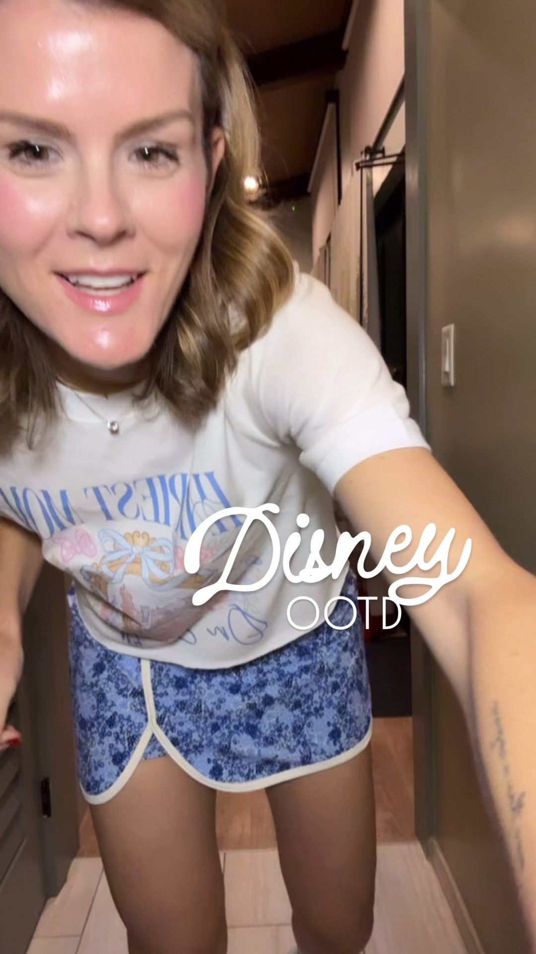 Disney Fit! NOTE: I cut this shirt to be cropped. You could order a size up and tie it too. It’s just a little long! 